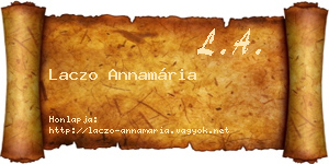 Laczo Annamária névjegykártya